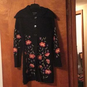 Black cardigan sweater